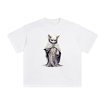 Ghost Cat Graphic Tee-INNBLAC Fashion Apparel