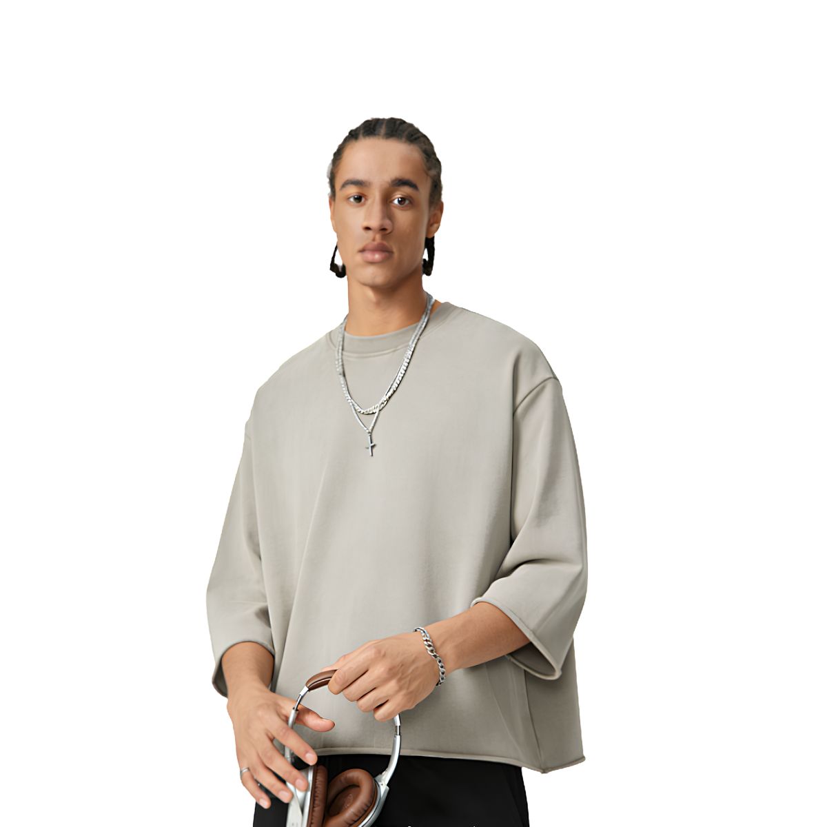 Heavyweight Vintage Wash Relaxed Fit Raw Edge T-Shirt
