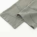 Washed Distressed Fabric Patchwork Vintage Pants