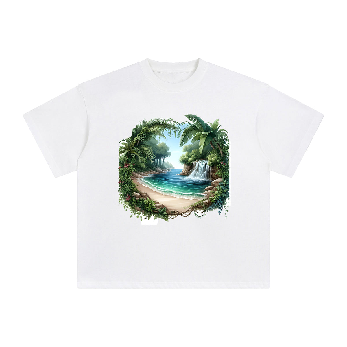 Lush Beach Graphic Tee-INNBLAC Fashion Apparel