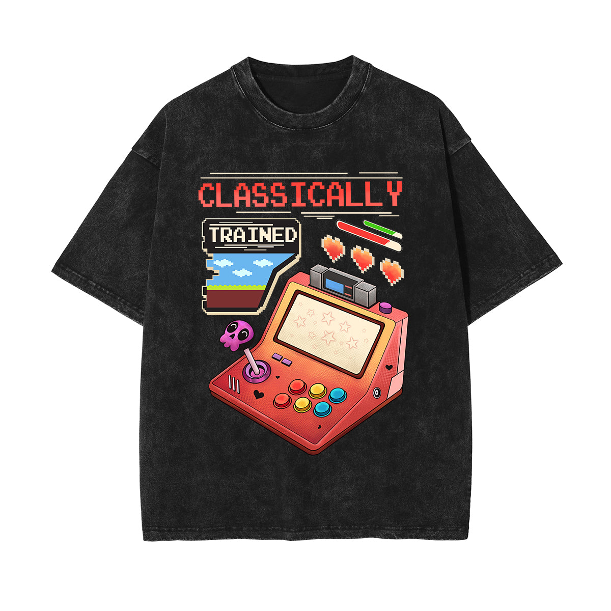 Classically Graphic Washed Tee-INNBLAC Fashion Apparel
