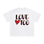 Love Too Aesthetic Graphic Tee-INNBLAC Fashion Apparel