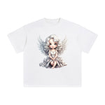 Silver Christmas Angel Graphic Tee-INNBLAC Fashion Apparel