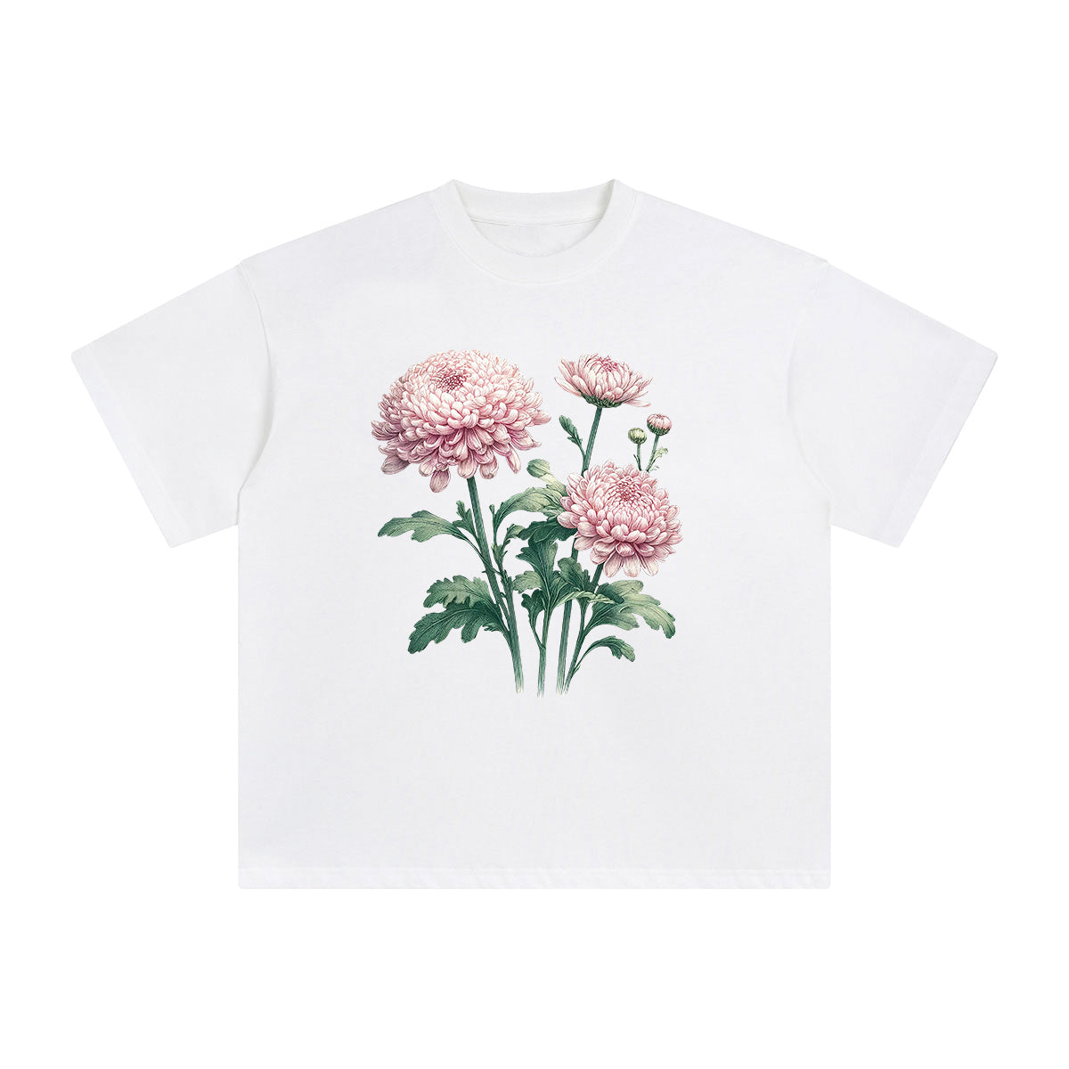 Chrysanthemum Graphic Tee-INNBLAC Fashion Apparel