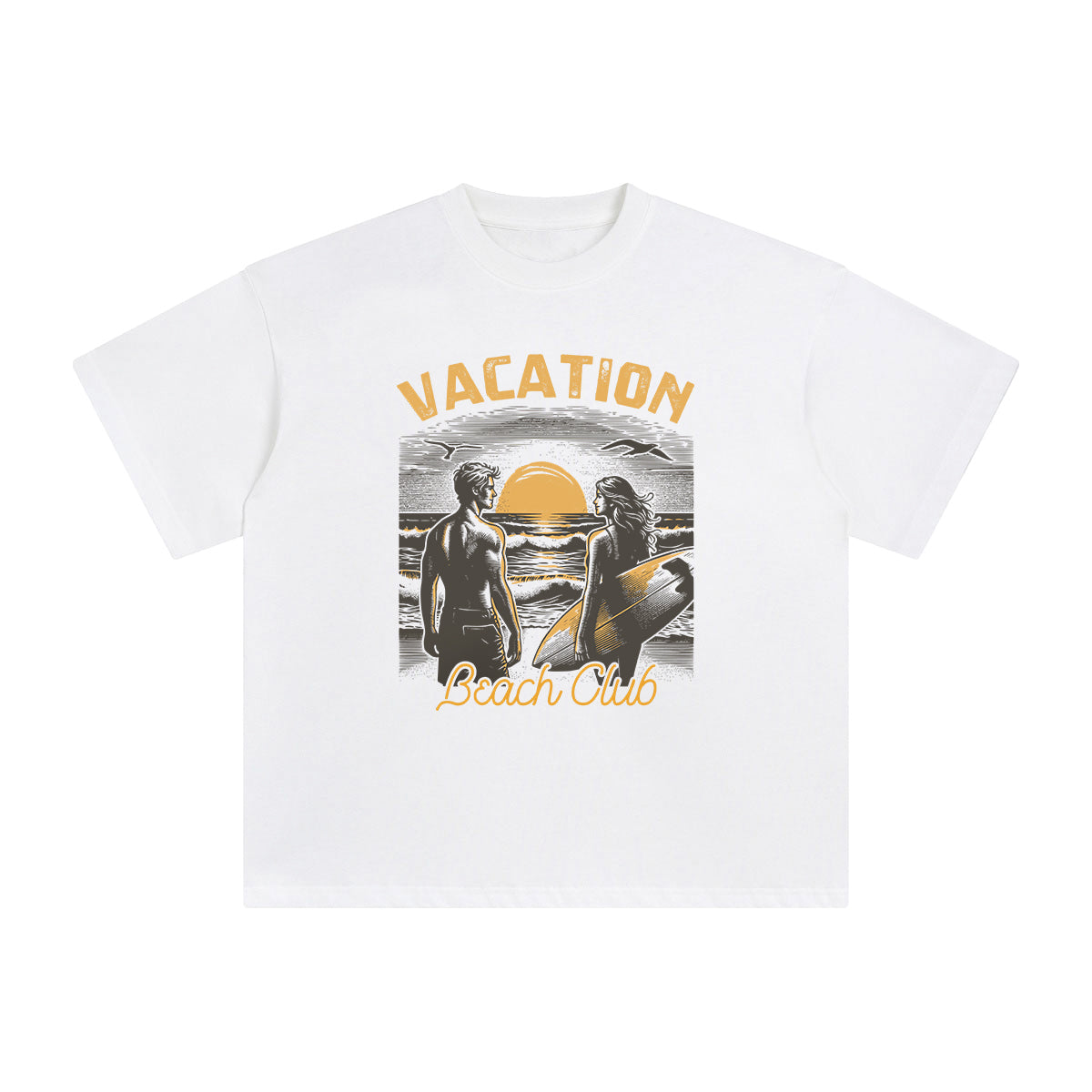 Vacation Beach Club Graphic Tee-INNBLAC Fashion Apparel