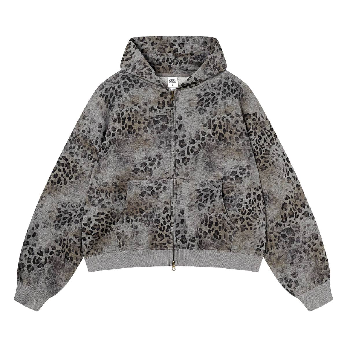 Heavyweight Leopard Camo Zip Hoodie