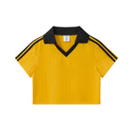 Contrast Panel Y2K Athletic Crop Tee