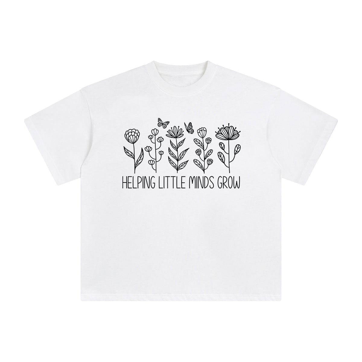 Helping Little Minds Grow Graphic Tee-INNBLAC Fashion Apparel