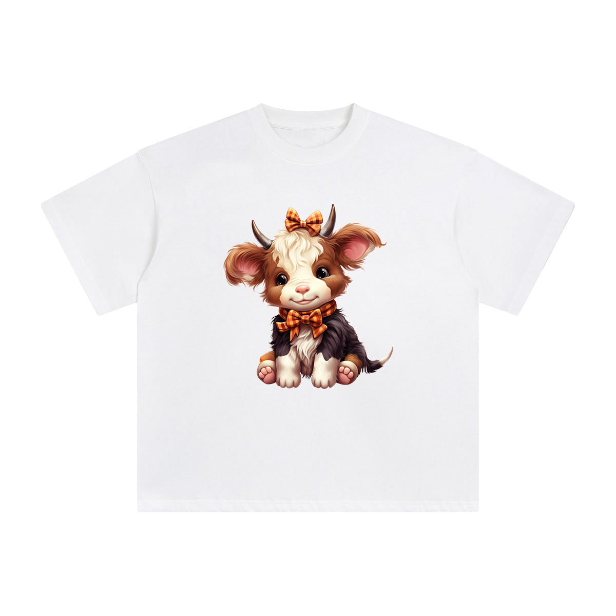 Halloween Highland Cow Graphic Tee-INNBLAC Fashion Apparel