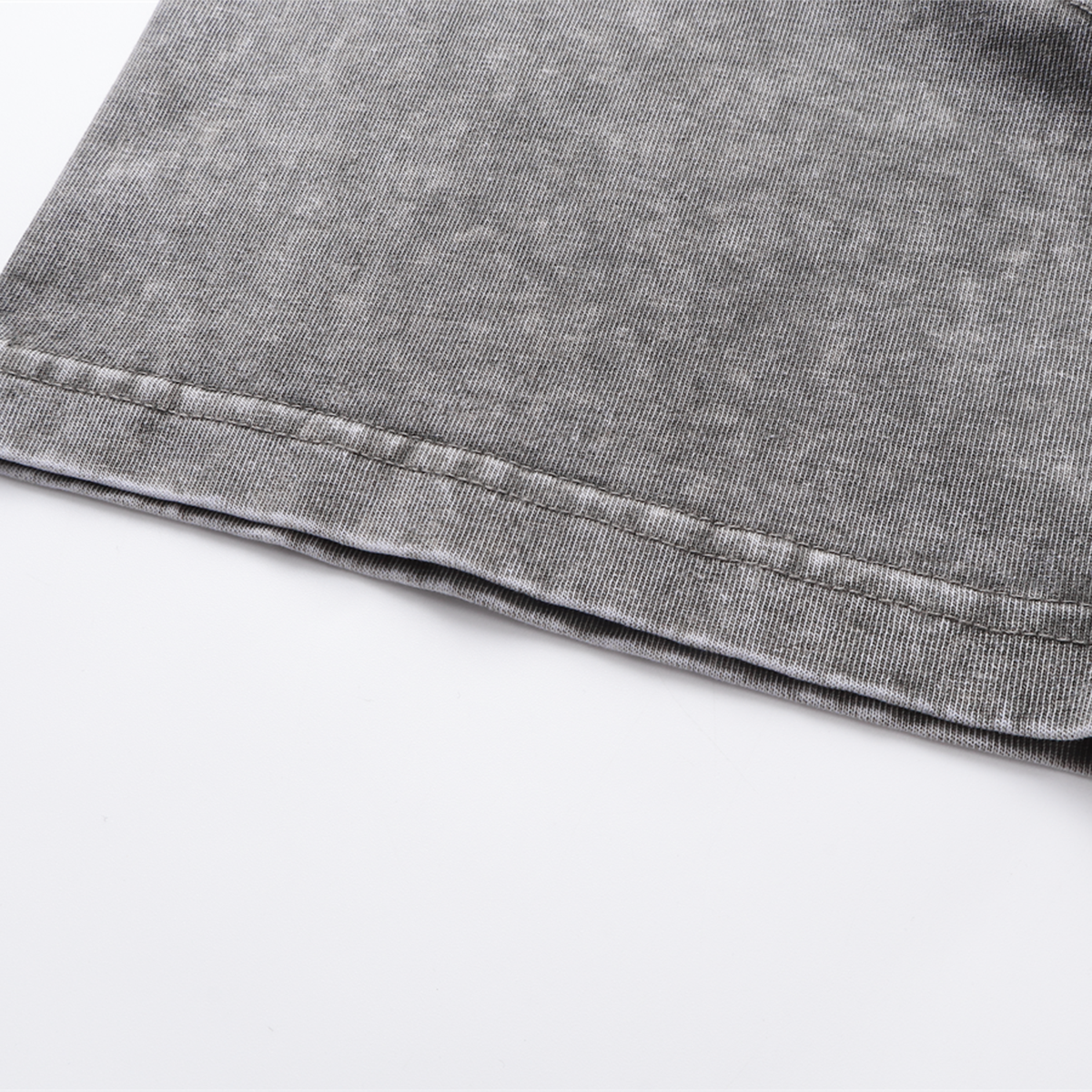 Camiseta vintage lavada, cuadrada y pesada, 8.25 oz