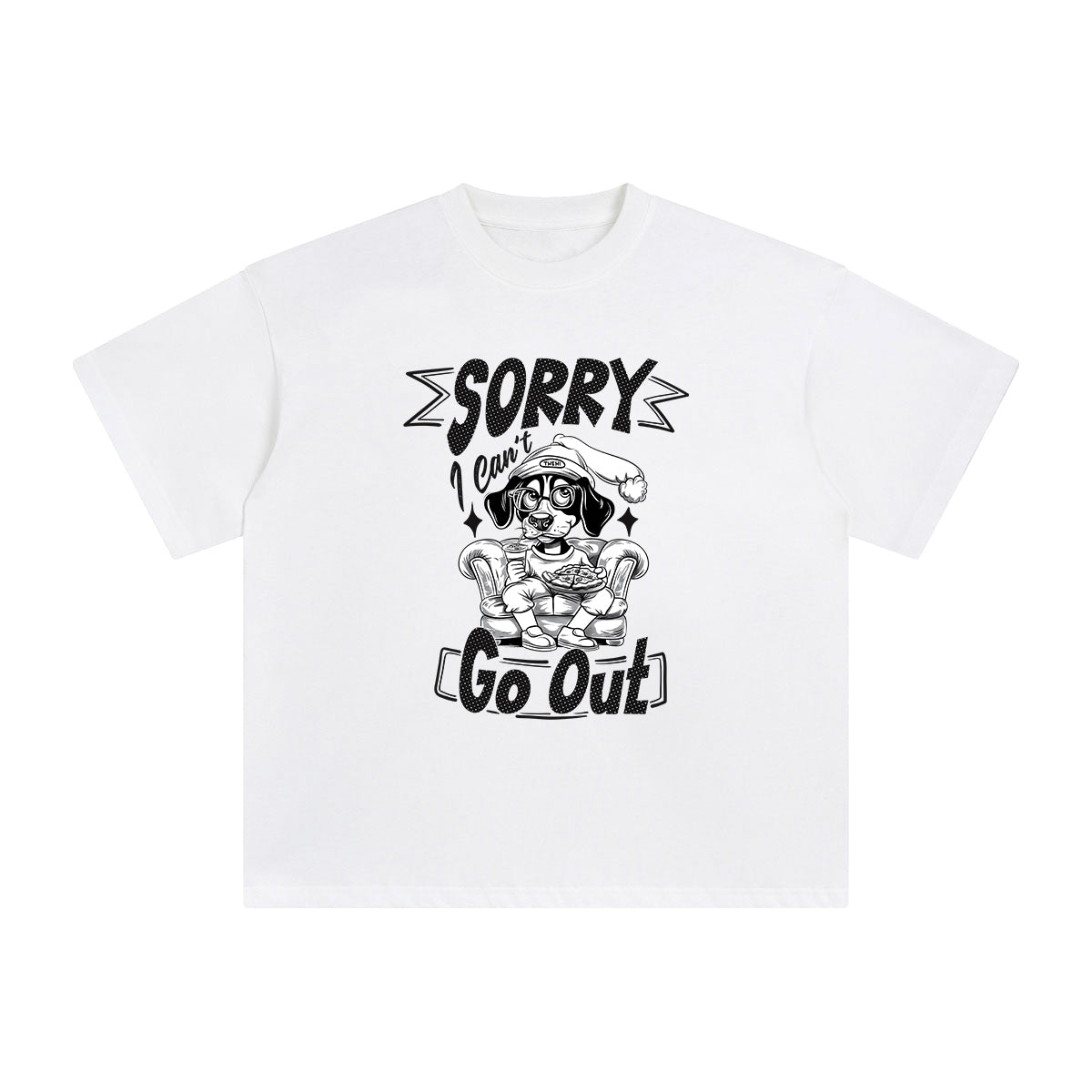Sorry I Can't Go Out Graphic Tee-INNBLAC Fashion Apparel