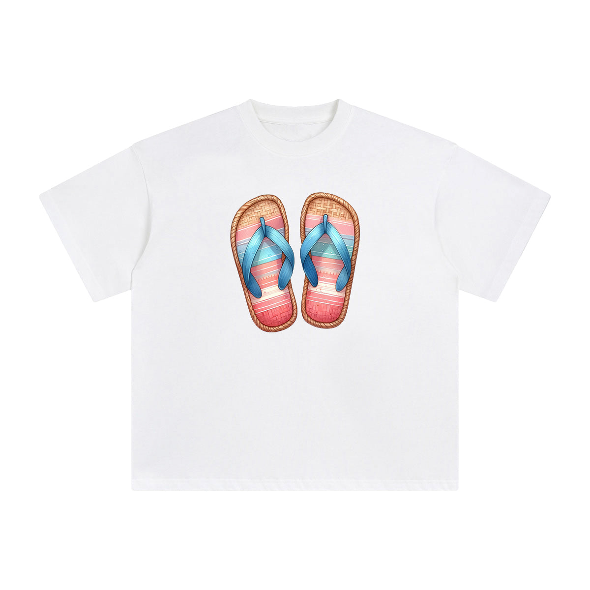 Summer Vacation Slippers Graphic Tee-INNBLAC Fashion Apparel