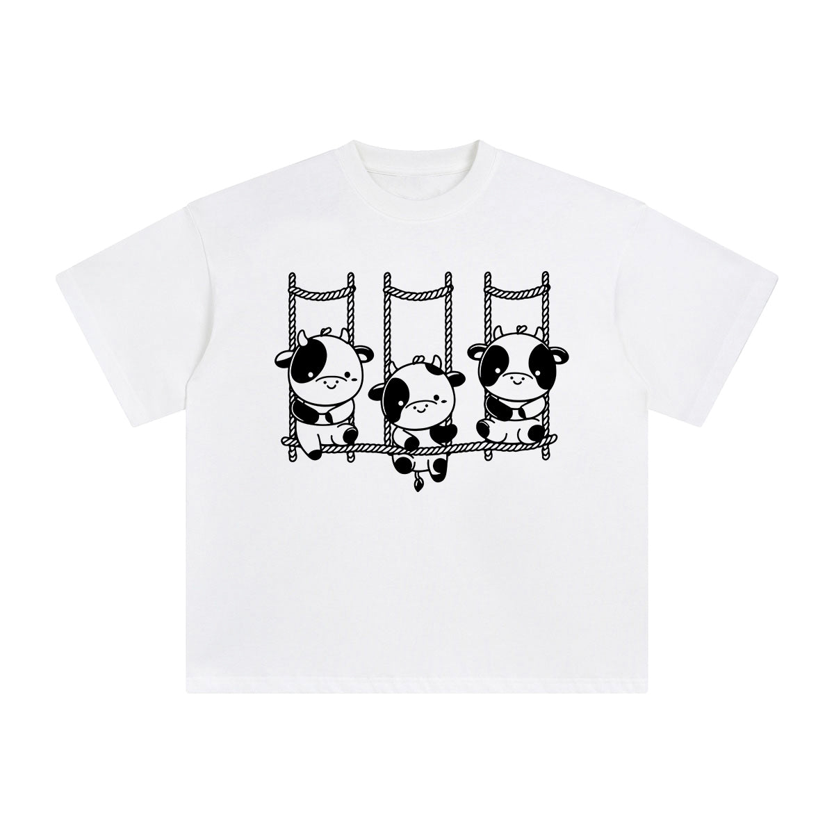 Cow Graphic Tee-INNBLAC Fashion Apparel