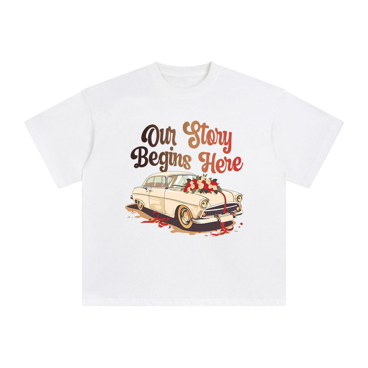 Wedding Car Graphic Tee-INNBLAC Fashion Apparel