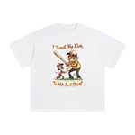 Dad & Son Playing Baseball Graphic Tee-INNBLAC Fashion Apparel