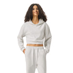 Women's Solid Color Relaxed Cropped Hoodie