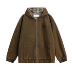 Unisex Retro Washed Layered Denim Jacket