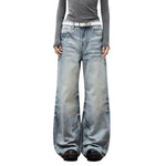 Vintage Washed Wide Leg Bootcut Denim Jeans