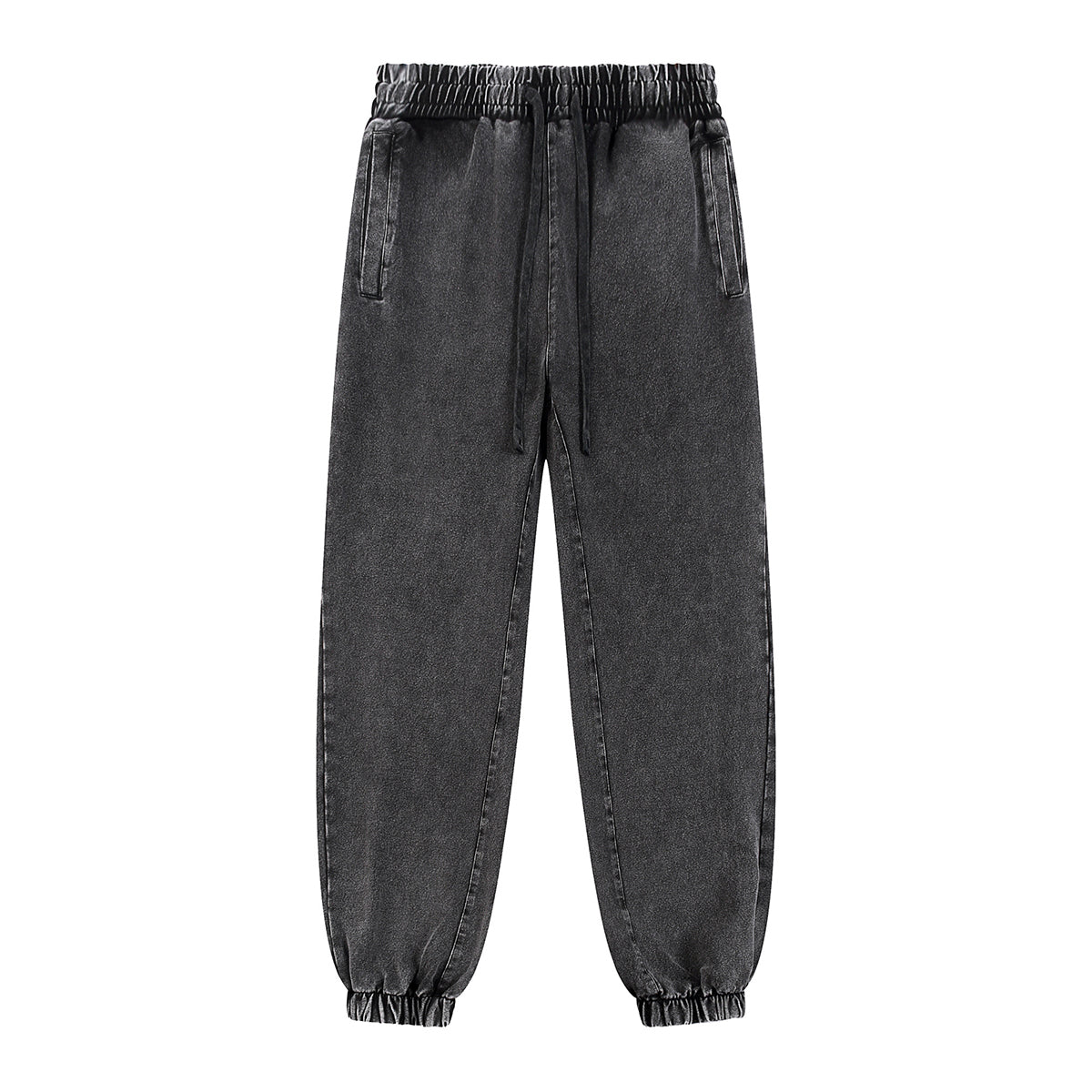 Washed Baggy Knit Denim Joggers
