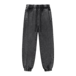 Washed Baggy Knit Denim Joggers
