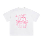 Iced Coffee Girly Graphic Tee-INNBLAC Fashion Apparel