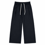 Quiet Luxury Old Money Style 320G Flower-Sand Straight-Leg Trousers