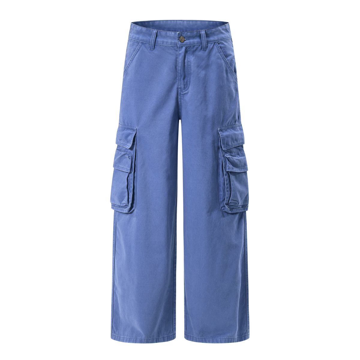 Washed Cargo Pants With Pocket‑in‑Pocket Structure