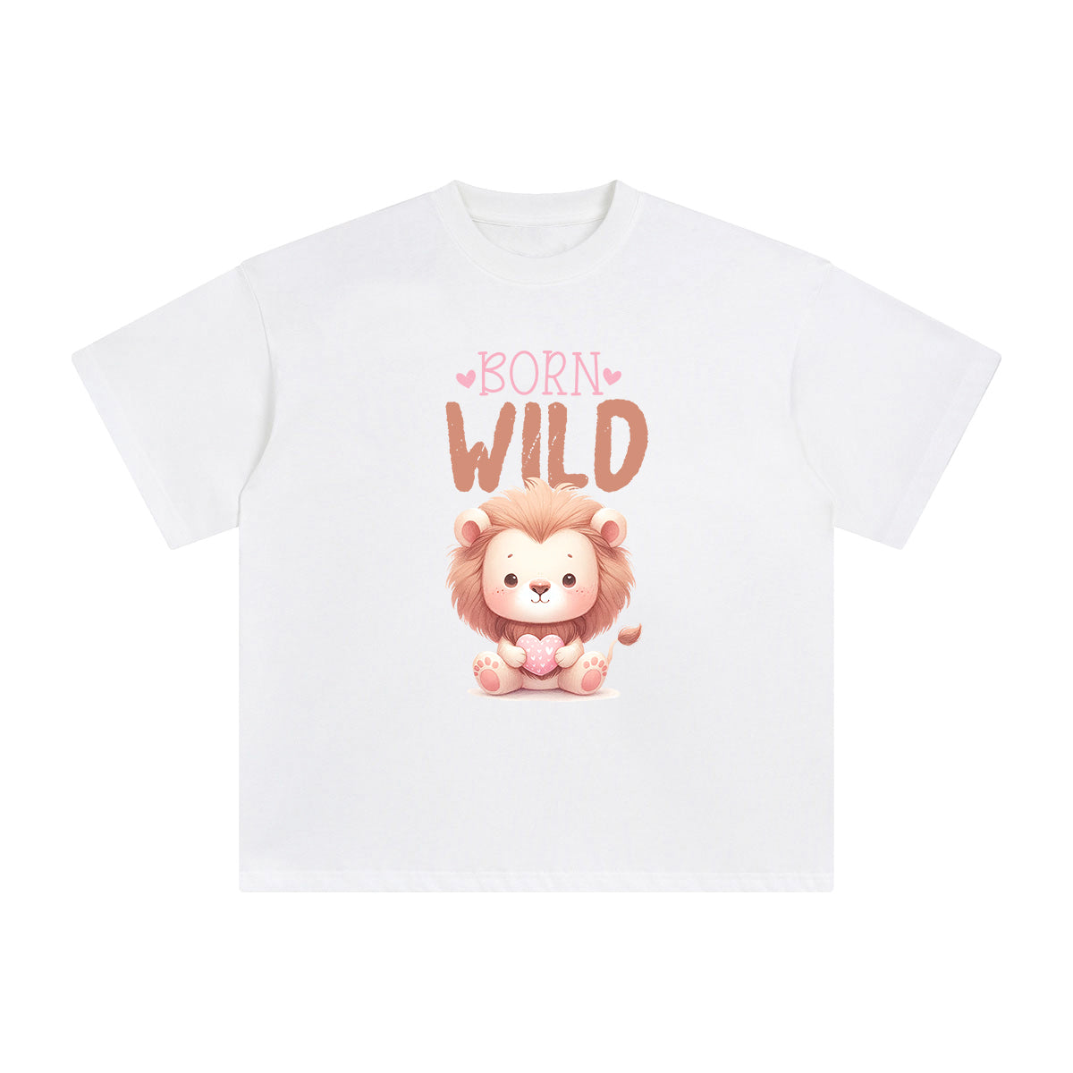 Born Wild Lion Graphic Tee-INNBLAC Fashion Apparel