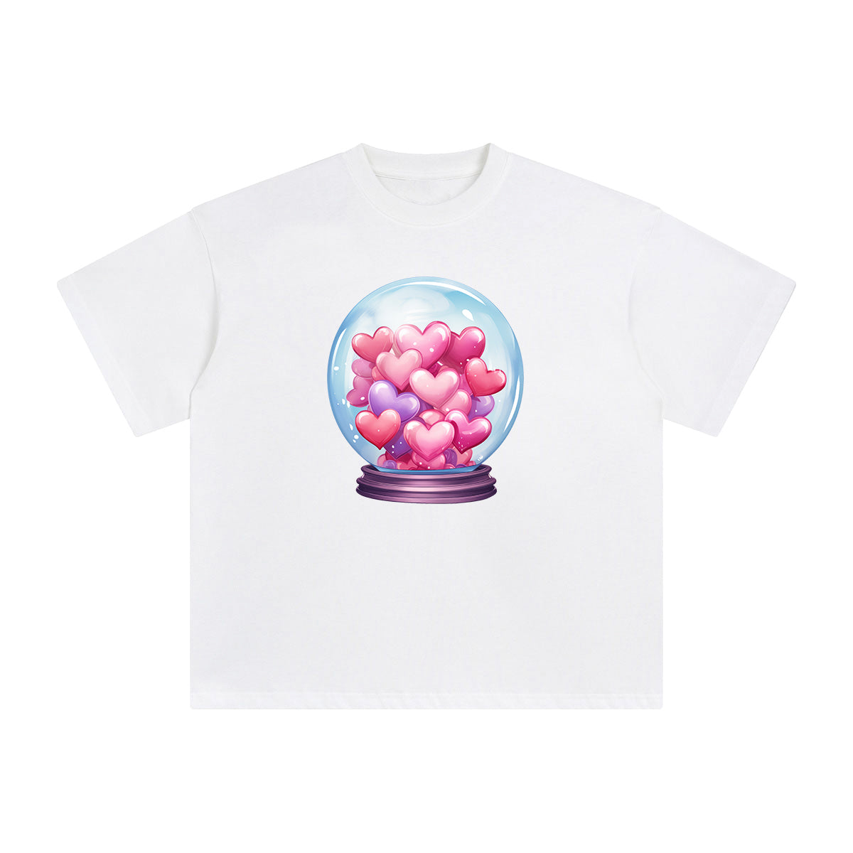 Valentine Love Globe Graphic Tee-INNBLAC Fashion Apparel
