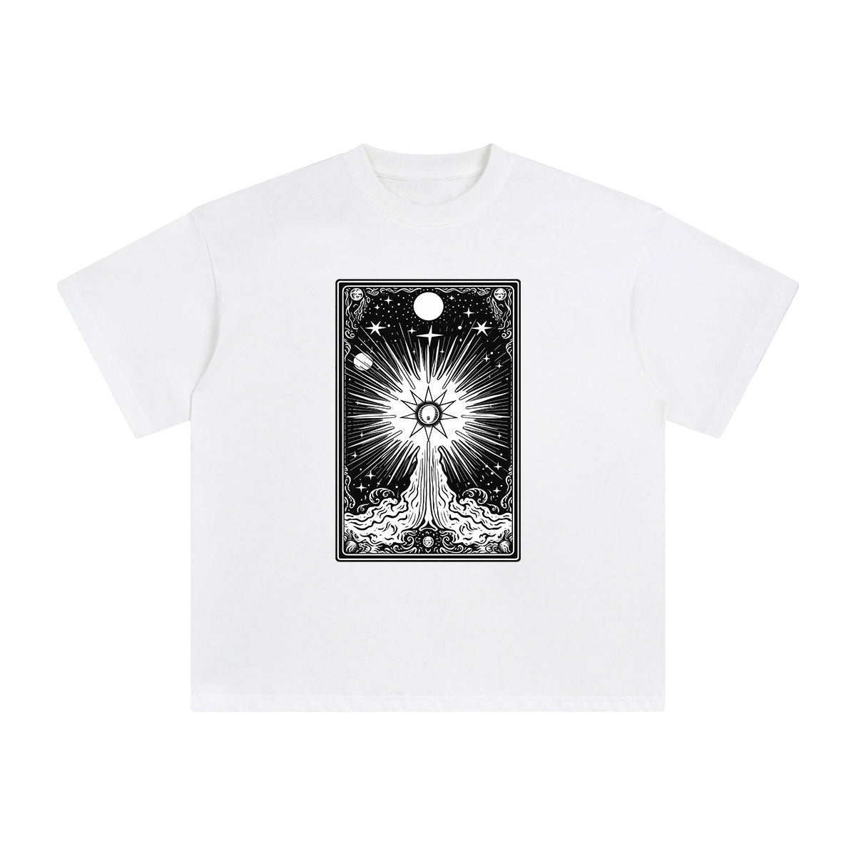 Universe Tarot Card Graphic Tee-INNBLAC Fashion Apparel