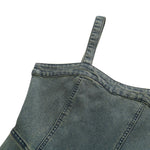 Vintage Wash Strappy Denim Maxi Dress