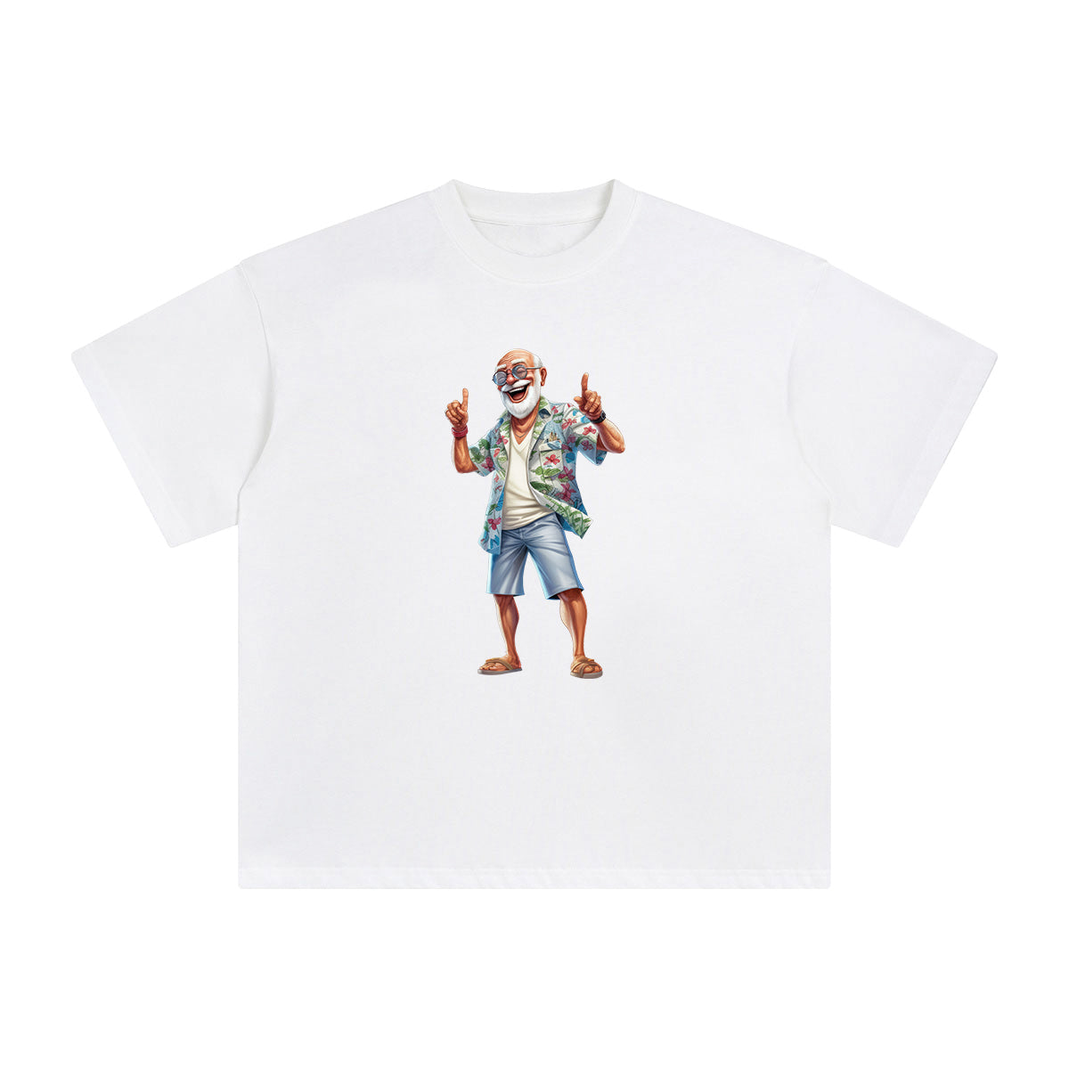 Summer Grandpa Graphic Tee-INNBLAC Fashion Apparel