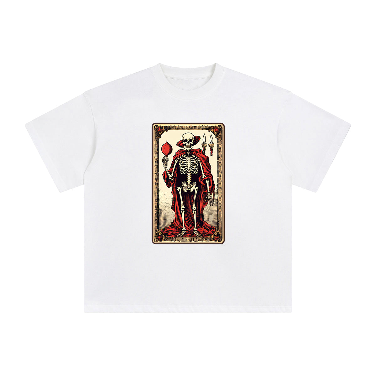 Sketelon Tarot Card Graphic Tee-INNBLAC Fashion Apparel