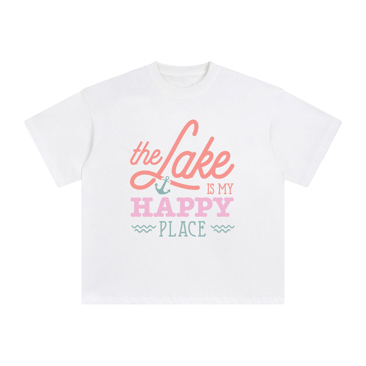 The Lake Is My Happy Place Graphic Tee-INNBLAC Fashion Apparel