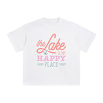 The Lake Is My Happy Place Graphic Tee-INNBLAC Fashion Apparel