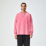 Crew Neck Acid Wash Sweatshirt