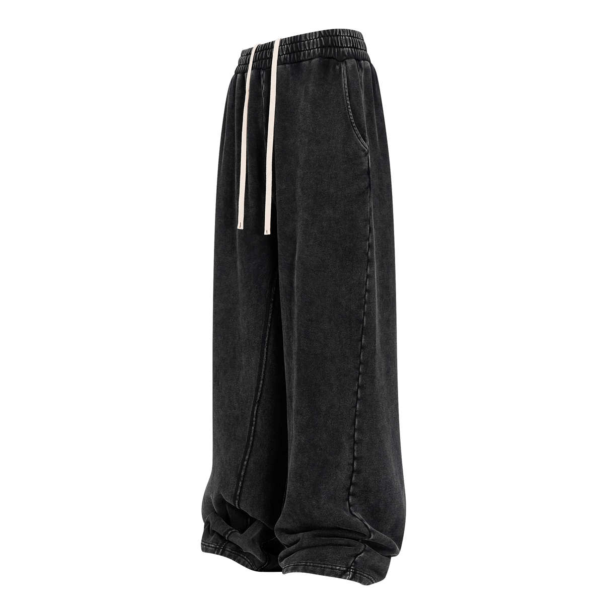 Vintage Wash Cotton Patchwork Sweatpants