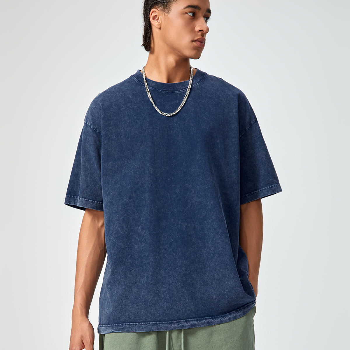 Stone Wash Loose Fit T Shirt 7.5oz