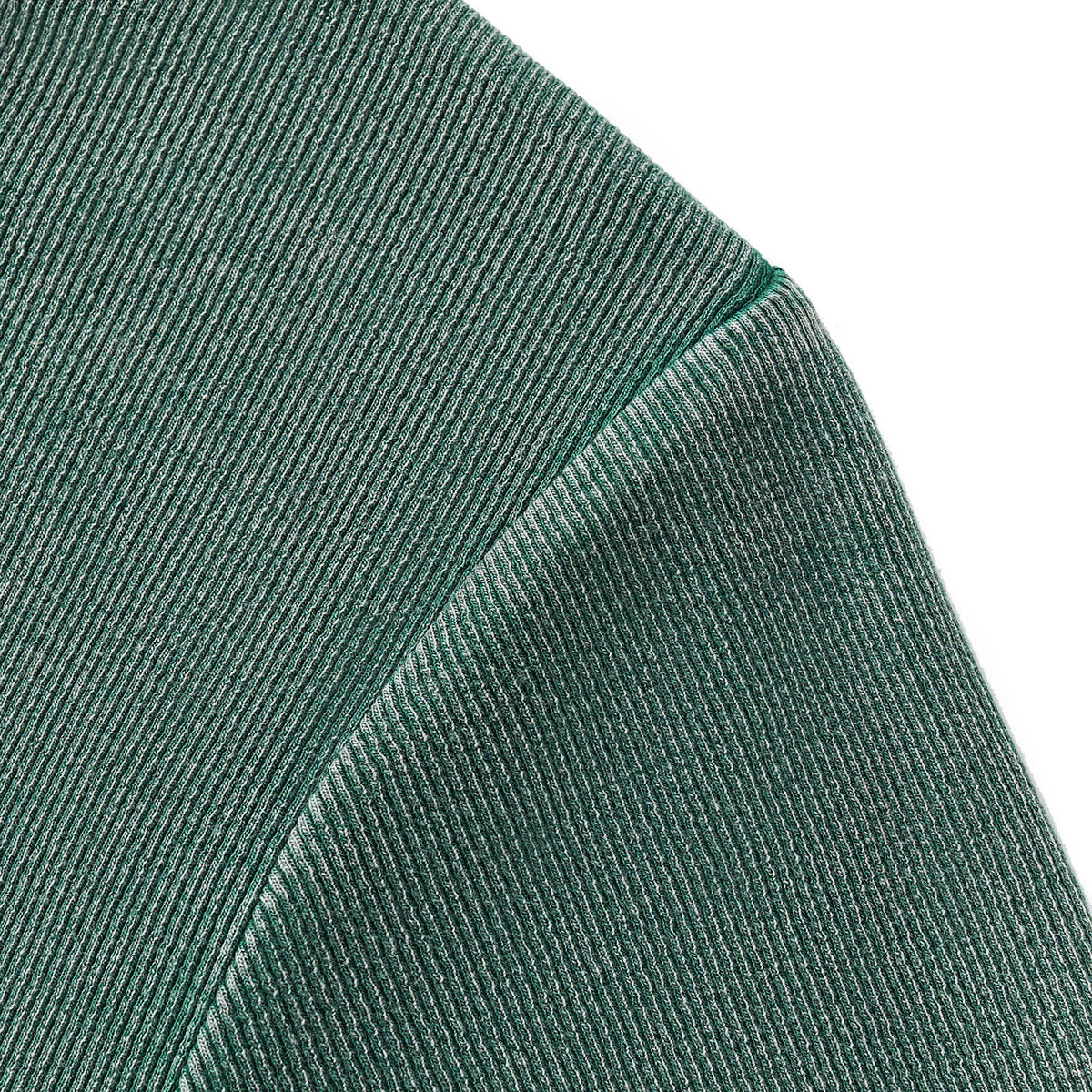 Camiseta de algodón lavado, corte entallado y cintura plisada, 8.4 oz