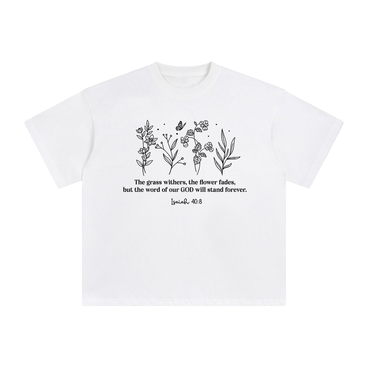Flowers & Grass Graphic Tee-INNBLAC Fashion Apparel