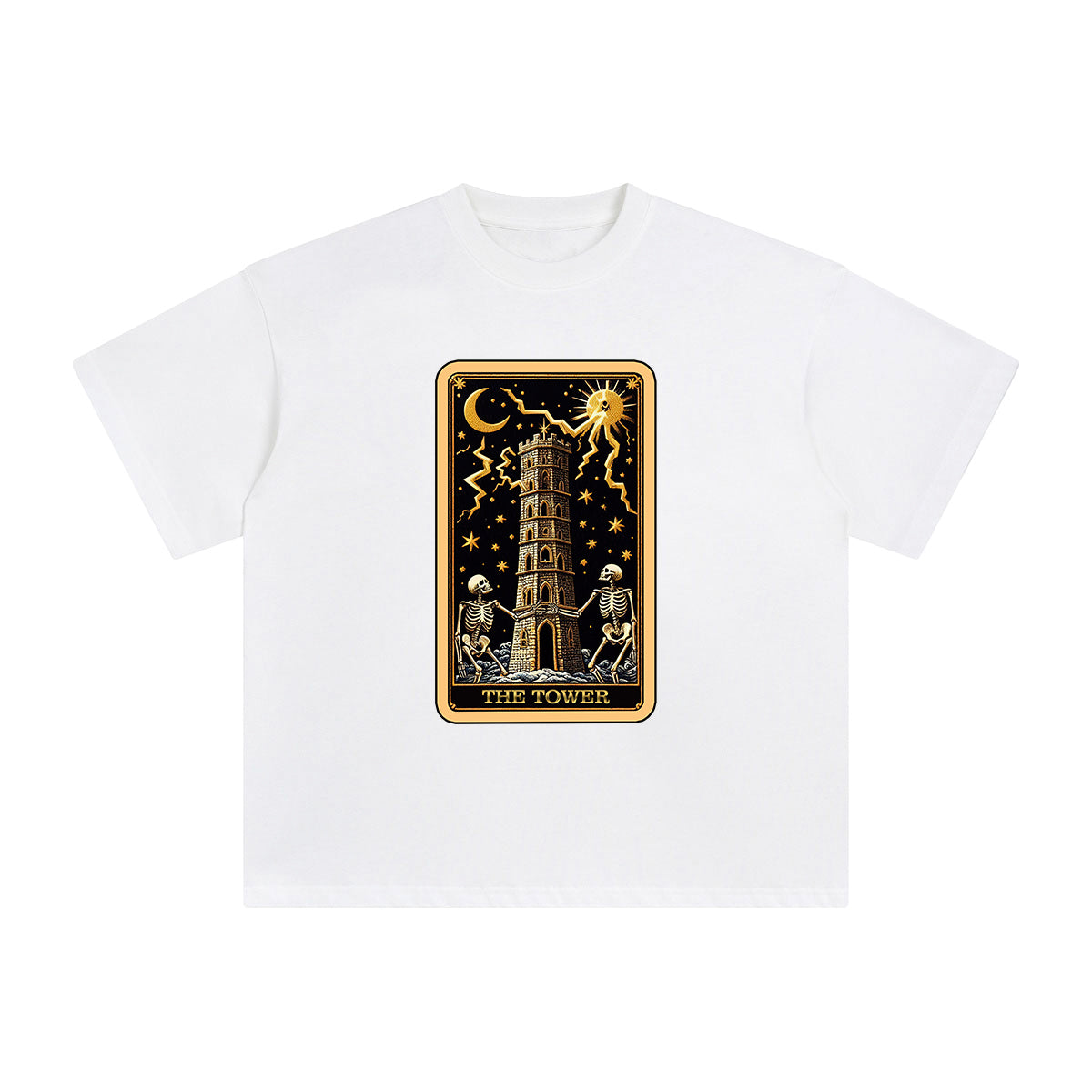 The Tower Card Graphic Tee-INNBLAC Fashion Apparel
