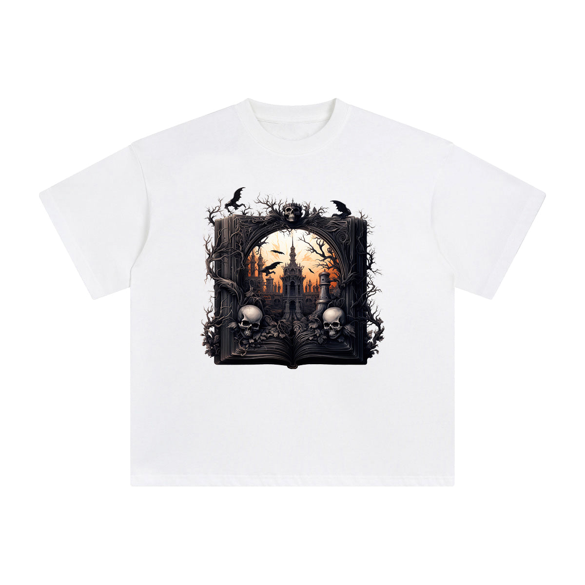 Gothic Book Graphic Tee-INNBLAC Fashion Apparel