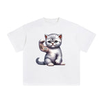 British Shorthair Flexes Muscles Graphic Tee-INNBLAC Fashion Apparel