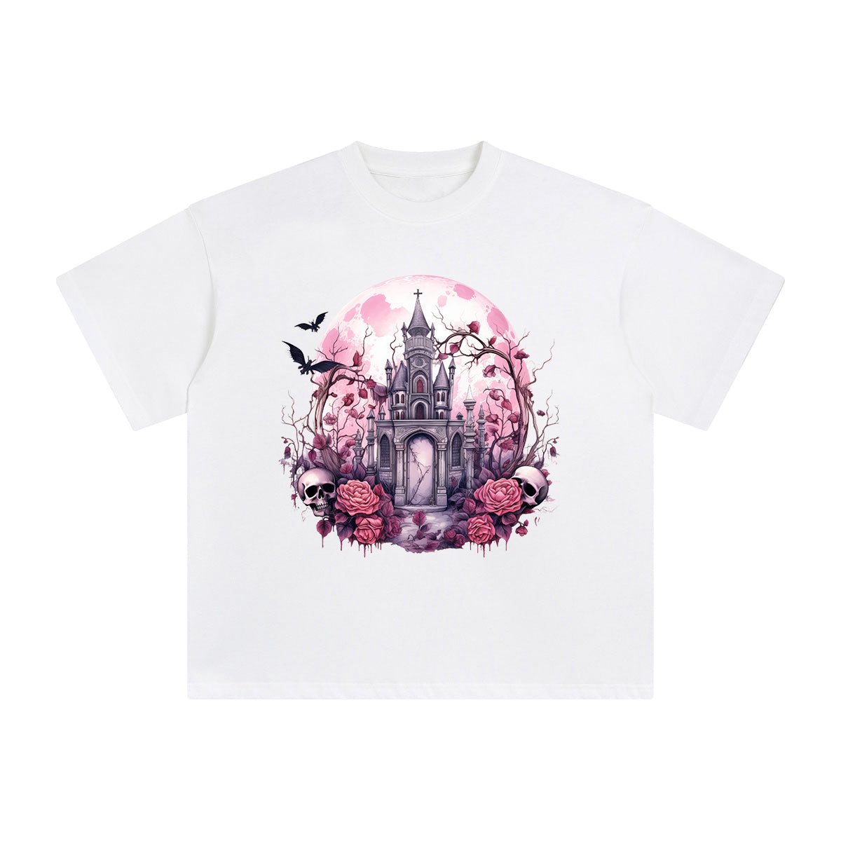 Pink Tomb Graphic Tee-INNBLAC Fashion Apparel