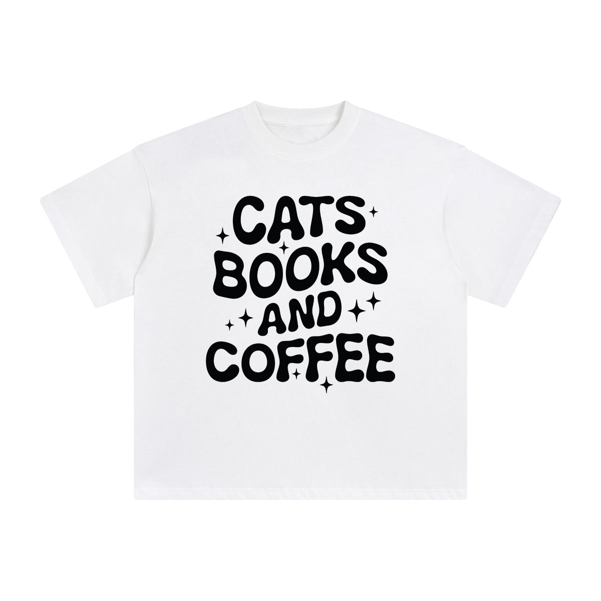 Cats Books And Coffee Graphic Tee-INNBLAC Fashion Apparel