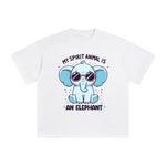 My Spirit Animal ls An Elephant Graphic Tee-INNBLAC Fashion Apparel