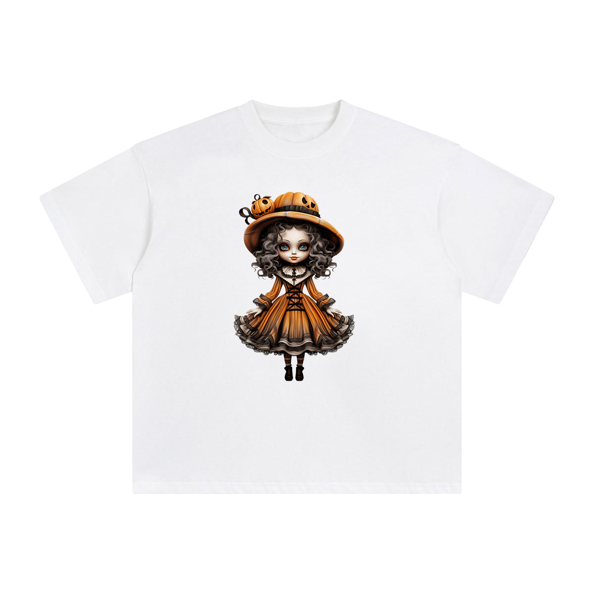 Halloween Doll Graphic Tee-INNBLAC Fashion Apparel