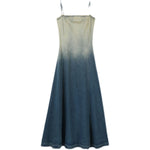 Falda vaquera con bordado de perlas y lavado vintage