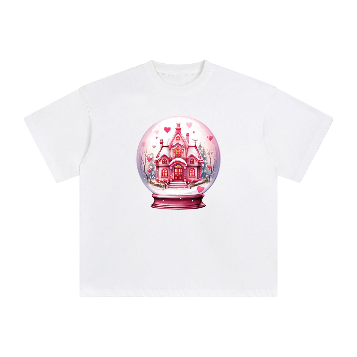 Valentine Snow Globe Graphic Tee-INNBLAC Fashion Apparel