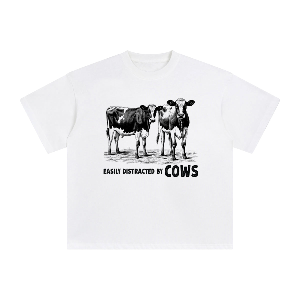 Cows Retro Graphic Tee-INNBLAC Fashion Apparel